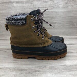 Thermolite Winter Boots Womens 8 Brown Suede Lace Up Lined Shoes